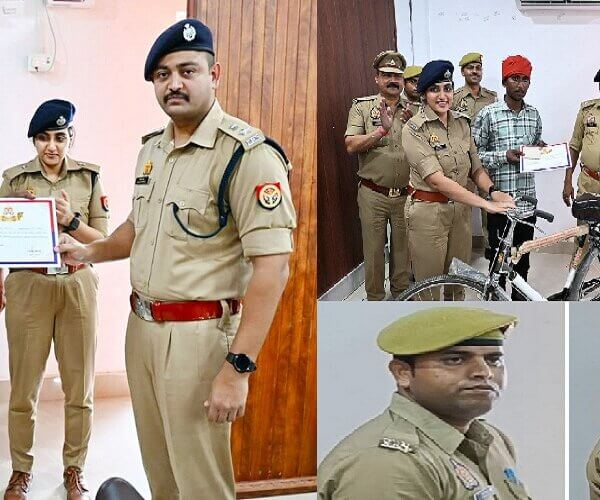 बांदा SP पलाश बंसल ने बढ़ाया हौंसला-3 पुलिस कर्मियों को शाबाशी, चौकीदार को साइकिल