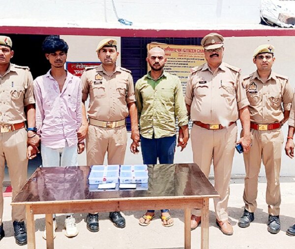 बांदा में बदमाशों से पुलिस की मुठभेड़-दुकानदार को लूटने वाले दो गिरफ्तार-एक फरार