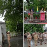 बांदा SP ने पुलिस लाइन में किया ध्वजारोहण-तिरंगे को सलामी