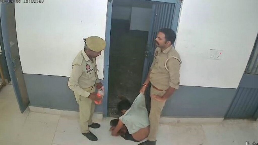 बदायूं के दातागंज थाने में युवक की हिरासत में मौत मामले में सीसीटीवी फुटैज