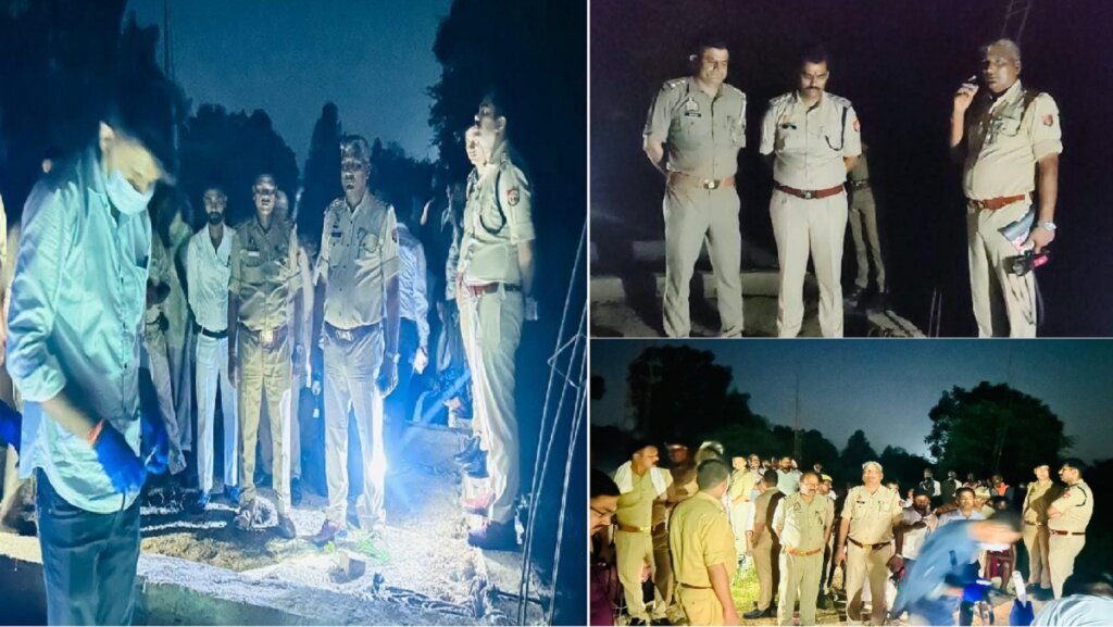 बांदा में दो भाइयों के शव मिलने की घटना में मौके पर पुलिस
