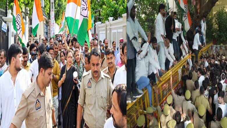 यूपी: लखनऊ में कांग्रेस का वोट चोरी पर प्रदर्शन, आराधना मिश्रा बोलीं-इस्तीफे तक होगा आंदोलन
