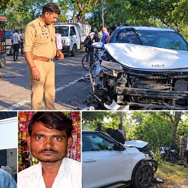 बांदा में बड़ा हादसा, दो भाईयों की मौत-कार और बाइक की टक्कर से घटना