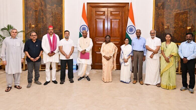 राहुल गांधी ने राष्ट्रपति द्रौपदी मुर्मू को बोला थैंक्यू, इंडिया गठबंधन के 10 नेताओं ने की मुलाकात
